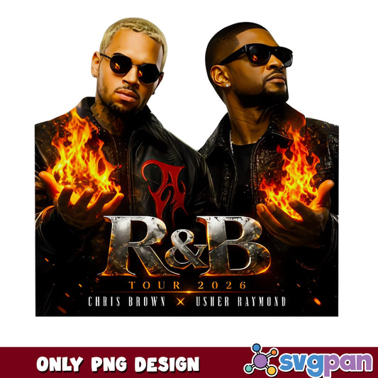 Chris Brown Usher Raymond RnB Tour 2026, Concert PNG, Music PNG