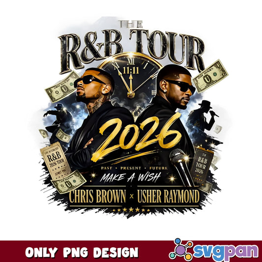 Chris Brown Usher Raymond RnB Tour 2026 PNG, Make A Wish PNG, Concert PNG