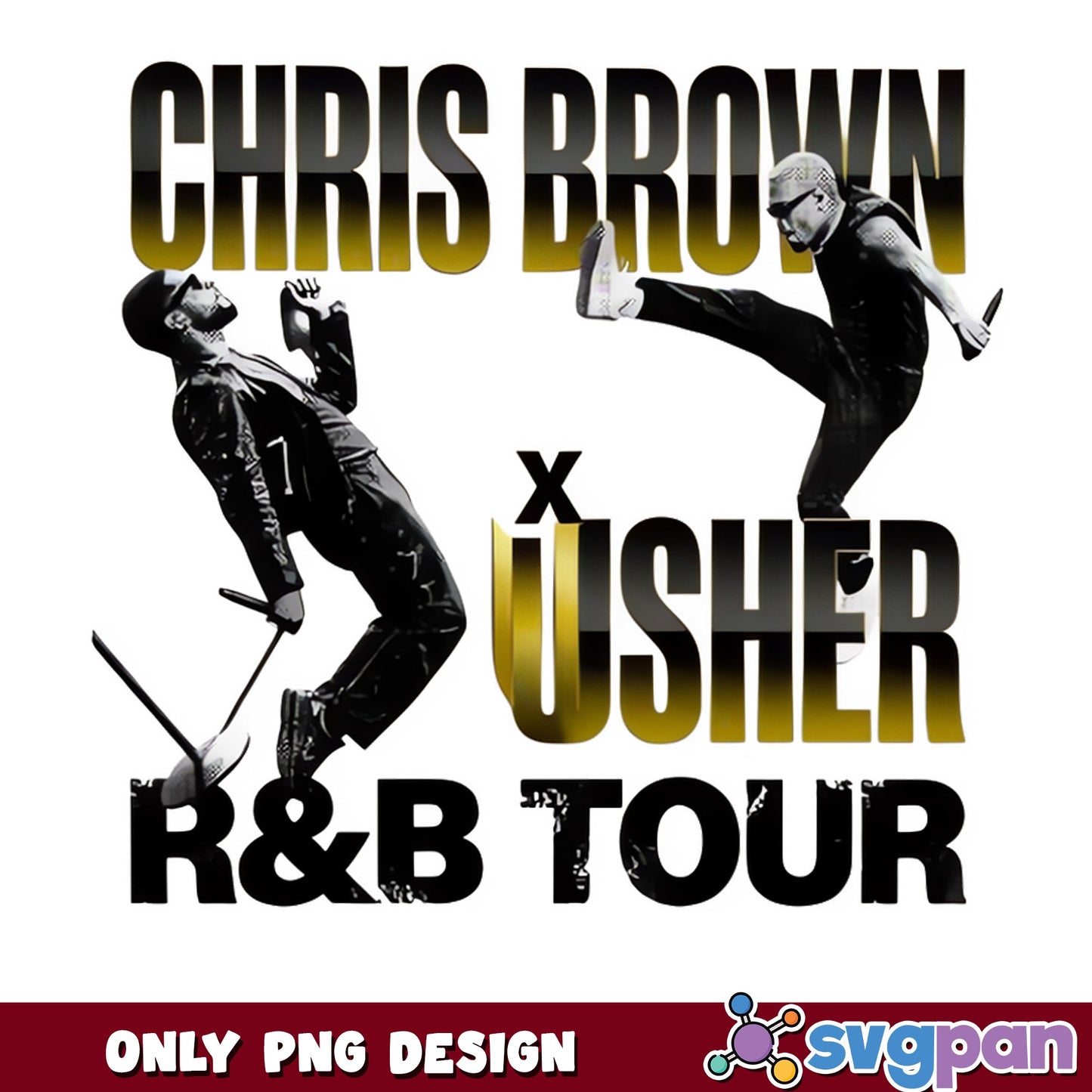 Chris Brown X Usher RnB Tour PNG, Concert Tour PNG, Music PNG