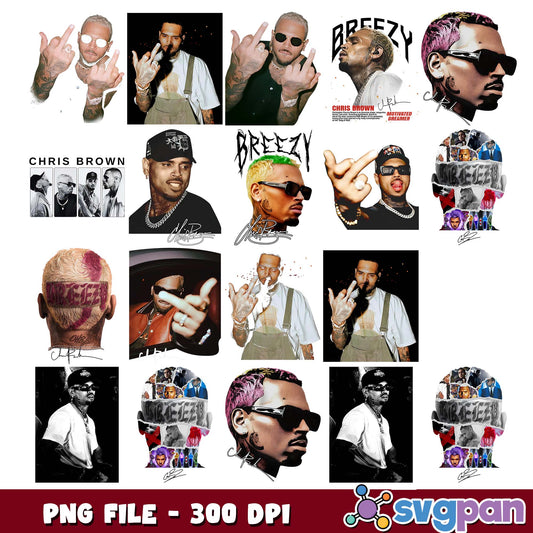 Chris brown the fuck finger png bundle