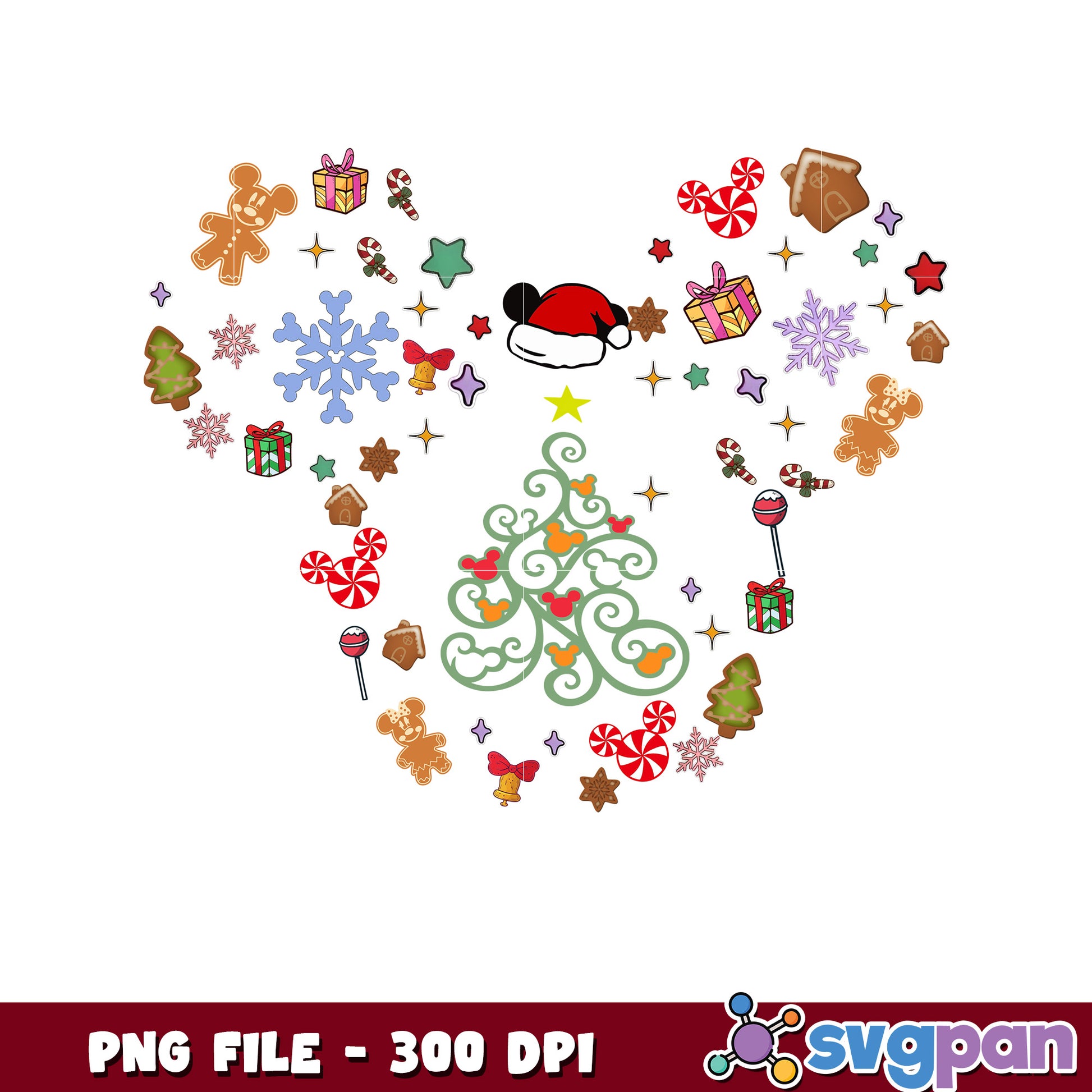 Chrismas mickey png, last christmas​​ png, christmas cookies​ png