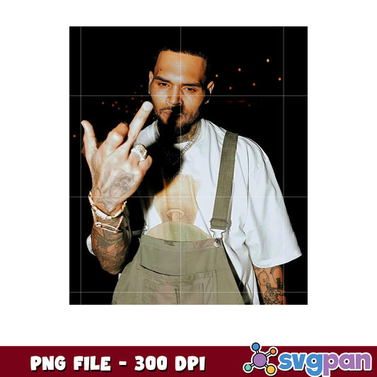 Christ brown dirty finger black png, pop music png, christ brown playlist png