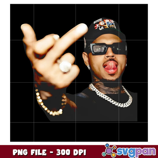 Christ brown dirty finger design png, christ brown tour png, pop music png