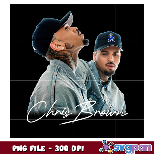 Christ brown signature design png, christ brown tour png, pop music png