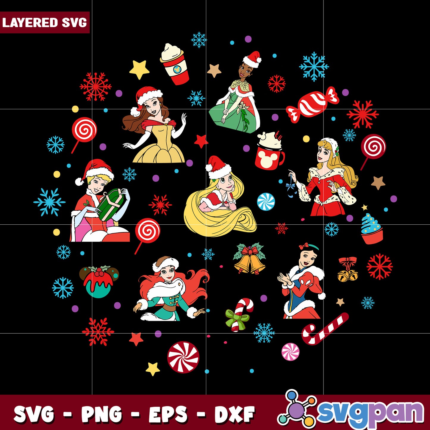 Christma princess disney svg, christmas day svg, funny grinch svg