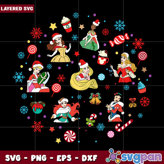 Christma princess disney svg, christmas day svg, funny grinch svg