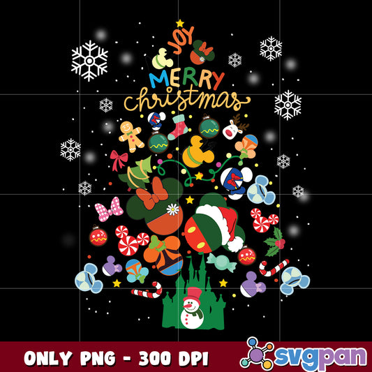 Disney Mouse Joy Merry Christmas png