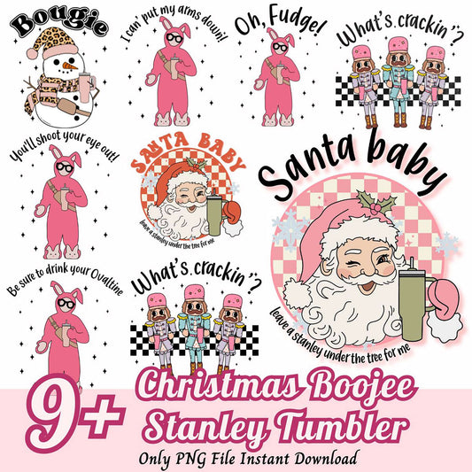 Christmas Boojee Stanley Tumbler PNG Bundle