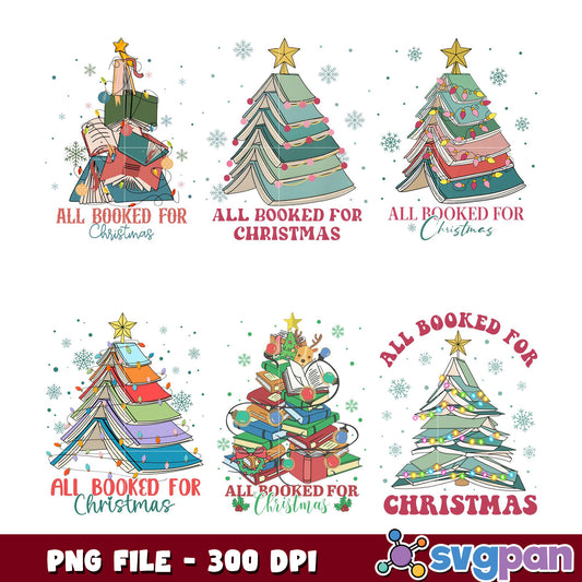 Christmas Book Tree PNG Bundle