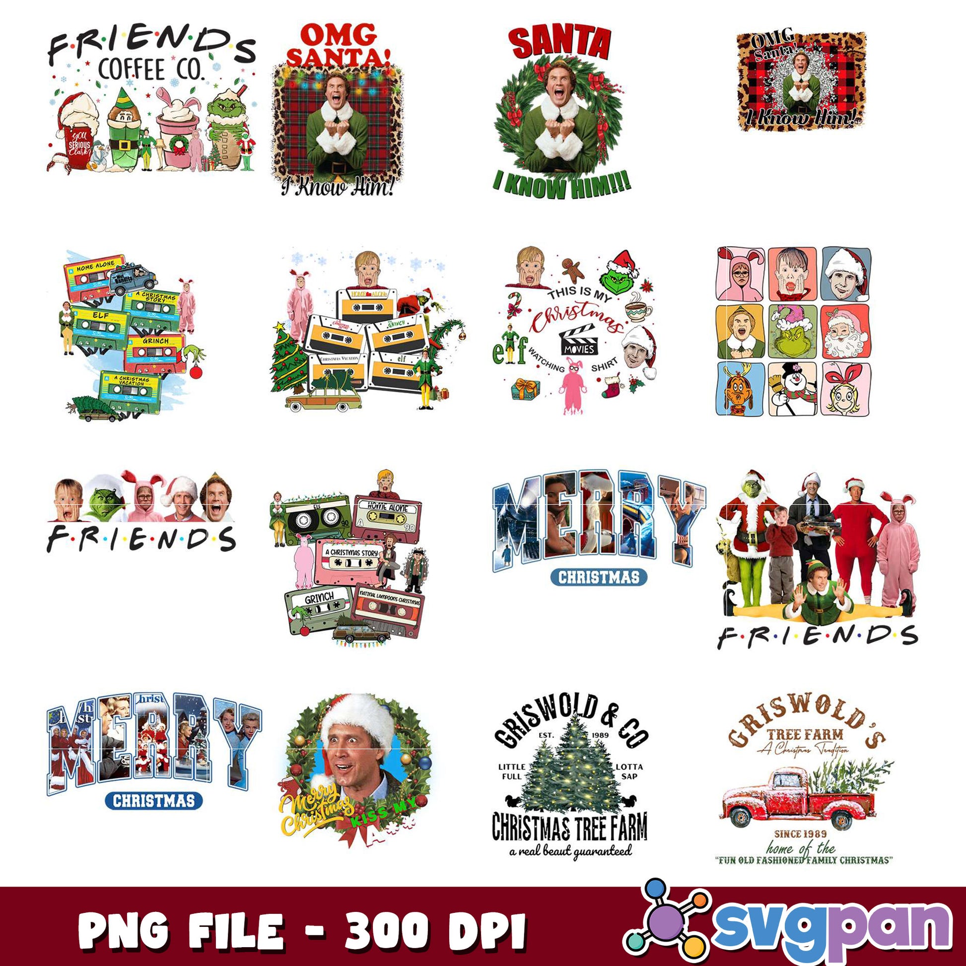 Christmas Bundle PNG Festive Designs for Crafts