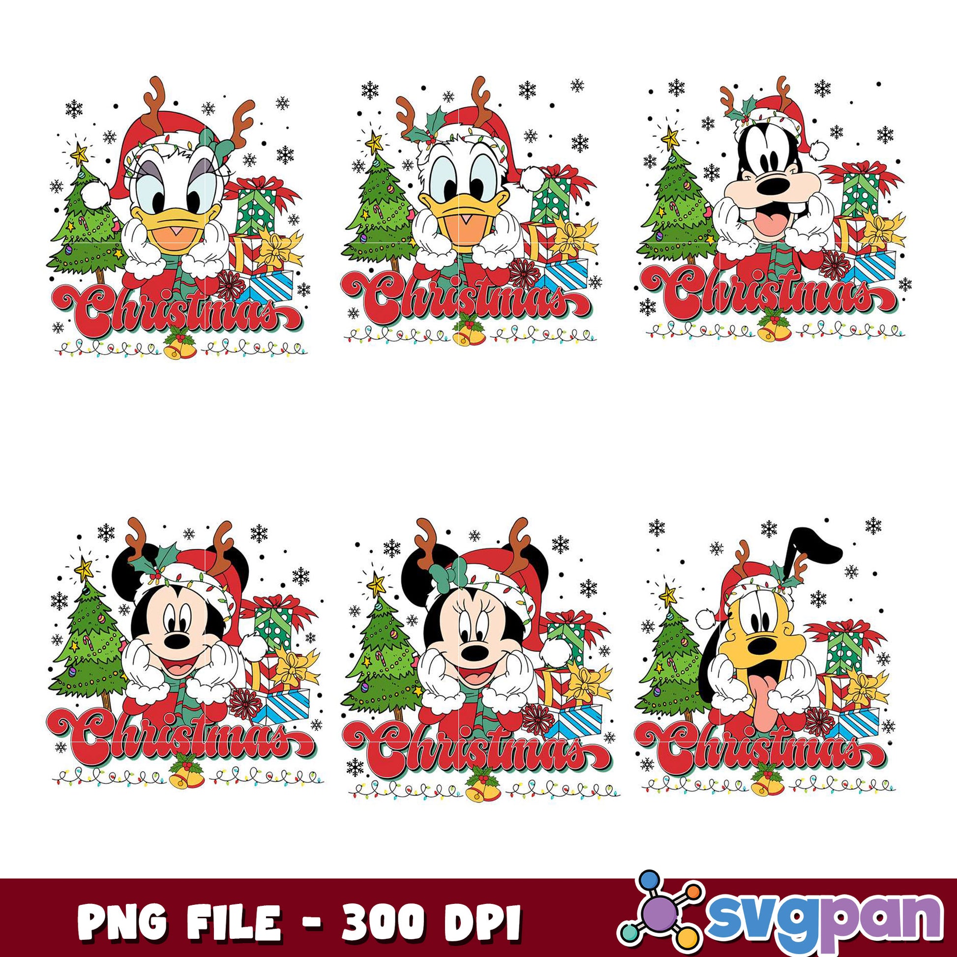 Christmas Character Bundle PNG Designs for Crafts