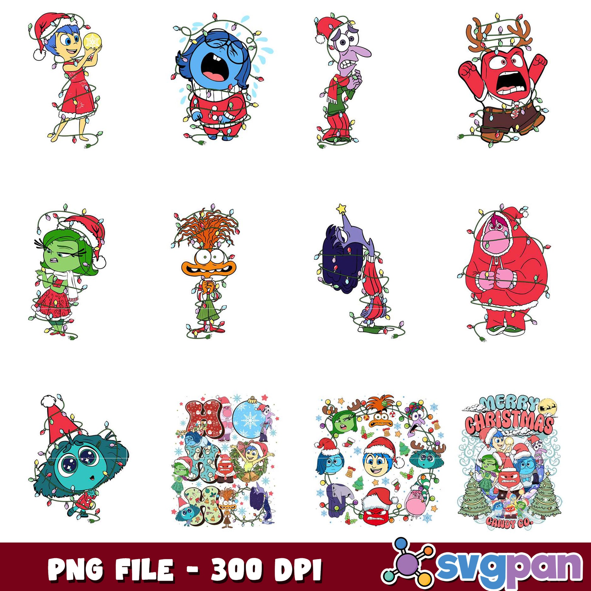 Christmas Character Bundle PNG Files for Projects