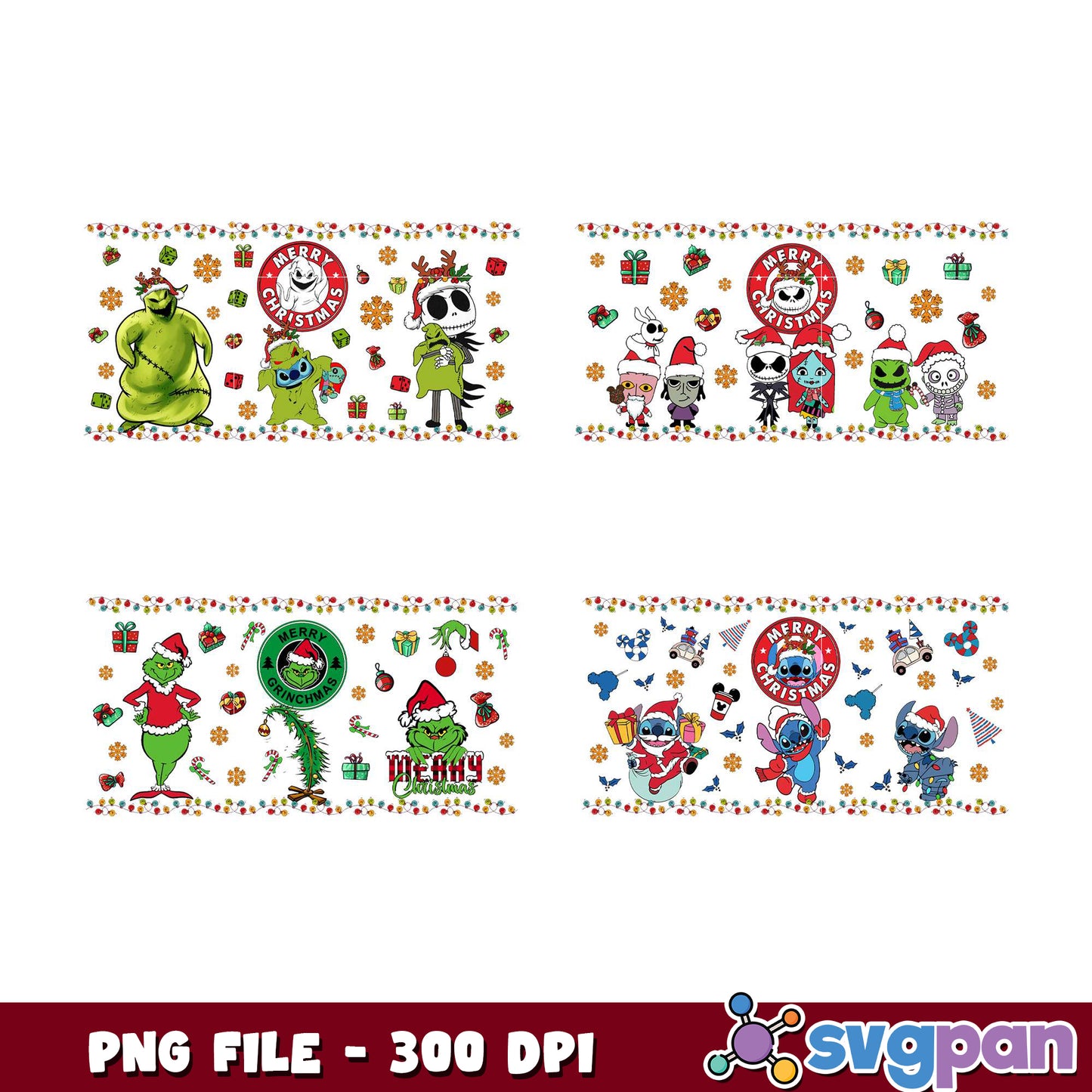 Christmas Character PNG Bundle 300 DPI