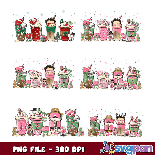 Christmas Coffee Bundle PNG 300 DPI