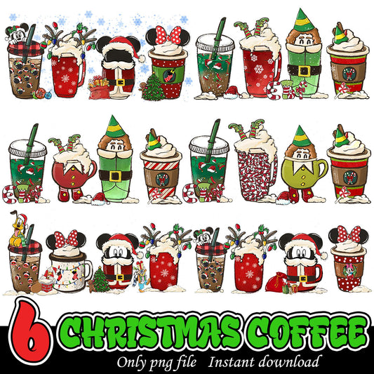 Christmas Coffee PNG Bundle