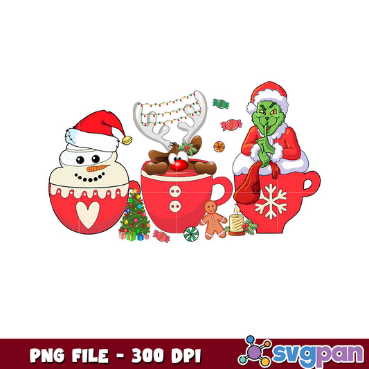 Christmas Coffee png, grinch memes png, grinchmas png