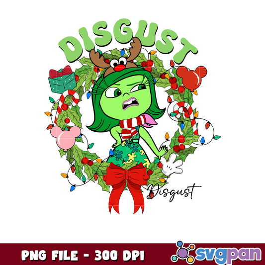 Christmas Disgust Inside Out png, christmas​ songs png, disney christmas png