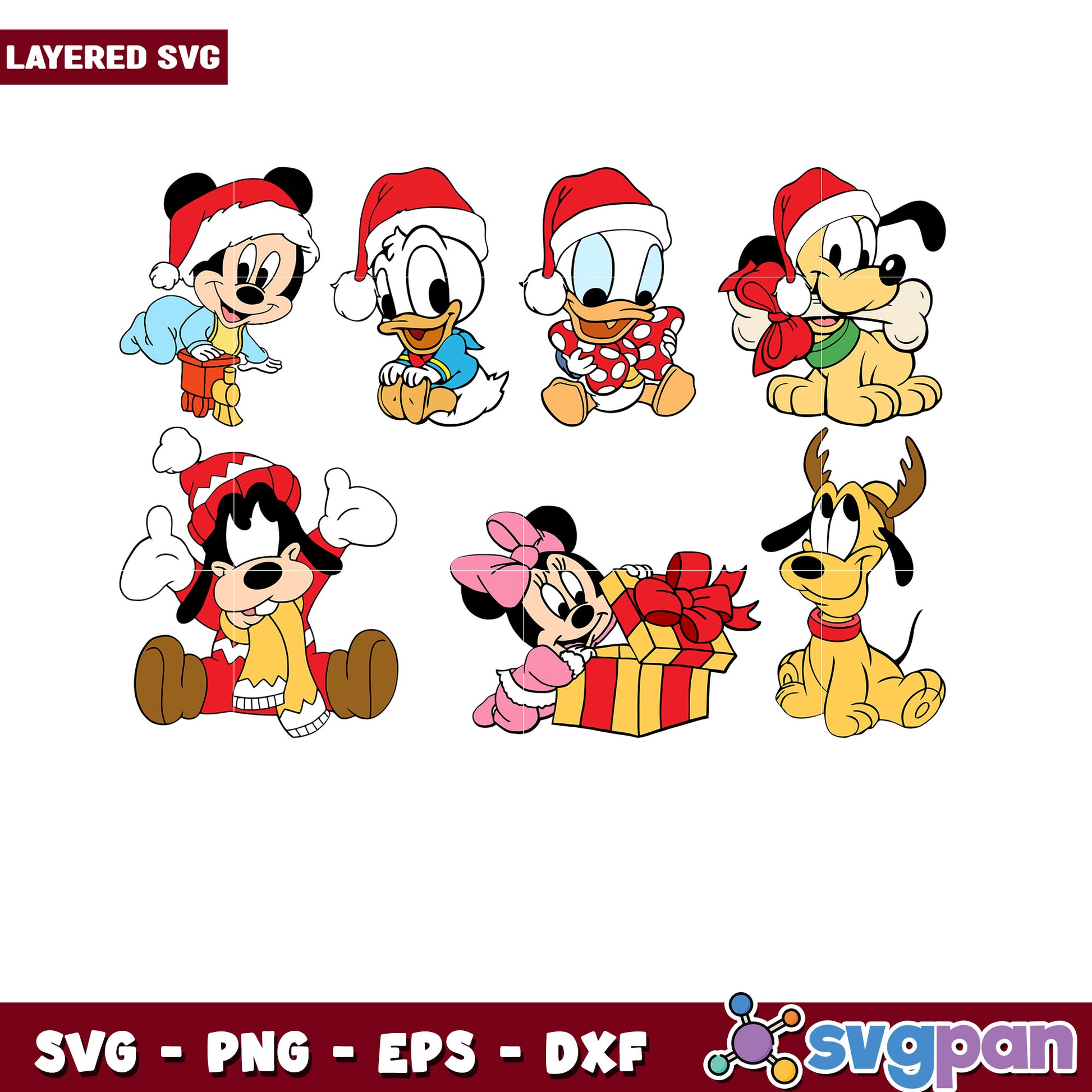 Christmas Disney Baby SVG Bundle