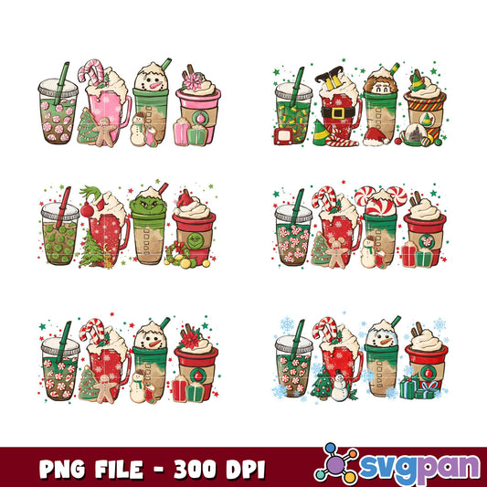 Christmas Drinks PNG Bundle 300 DPI