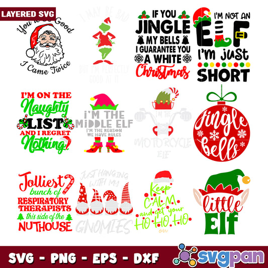 Christmas Elf SVG Bundle for Festive Designs 2023