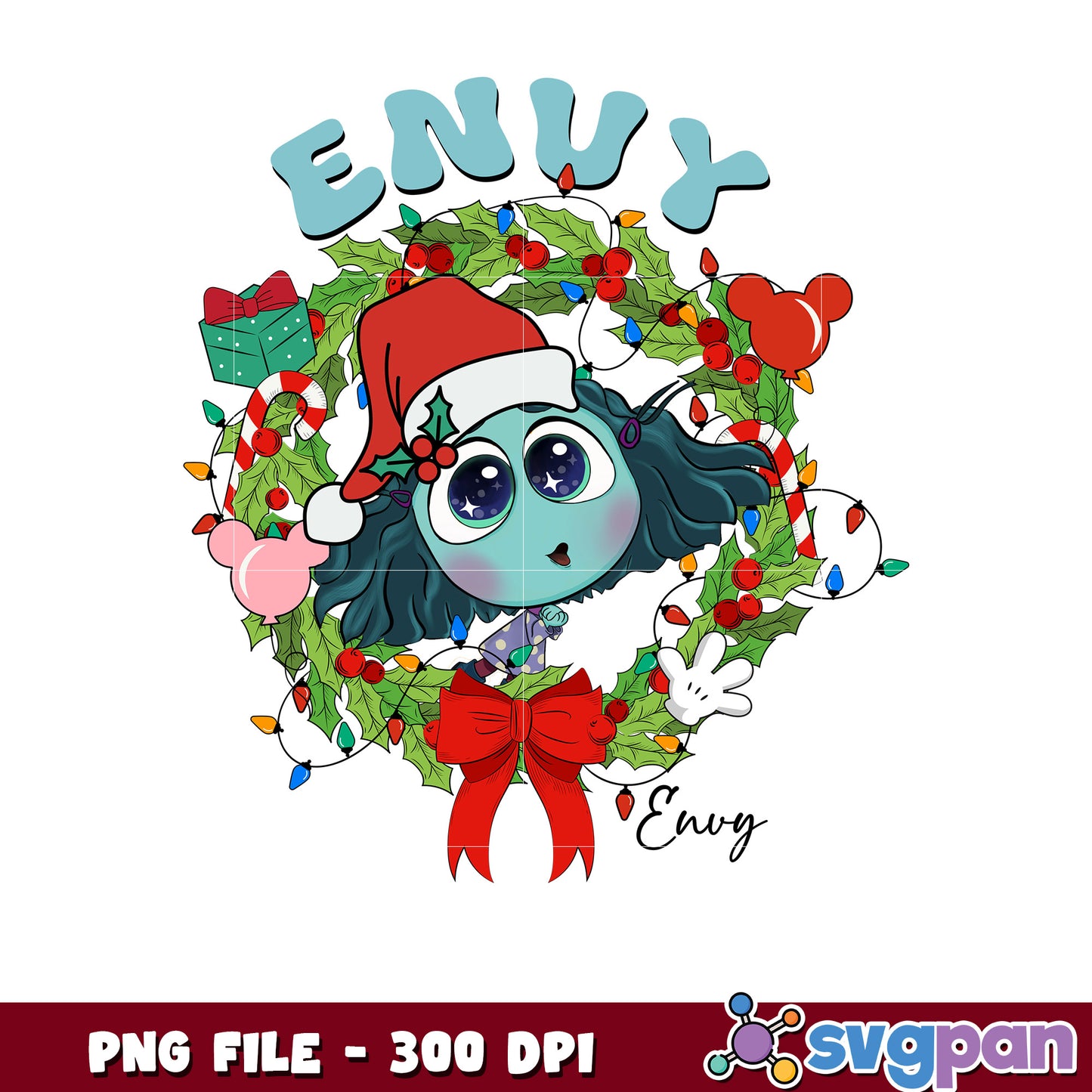 Christmas Envy Inside Out png, christmas​ songs png, disney christmas png