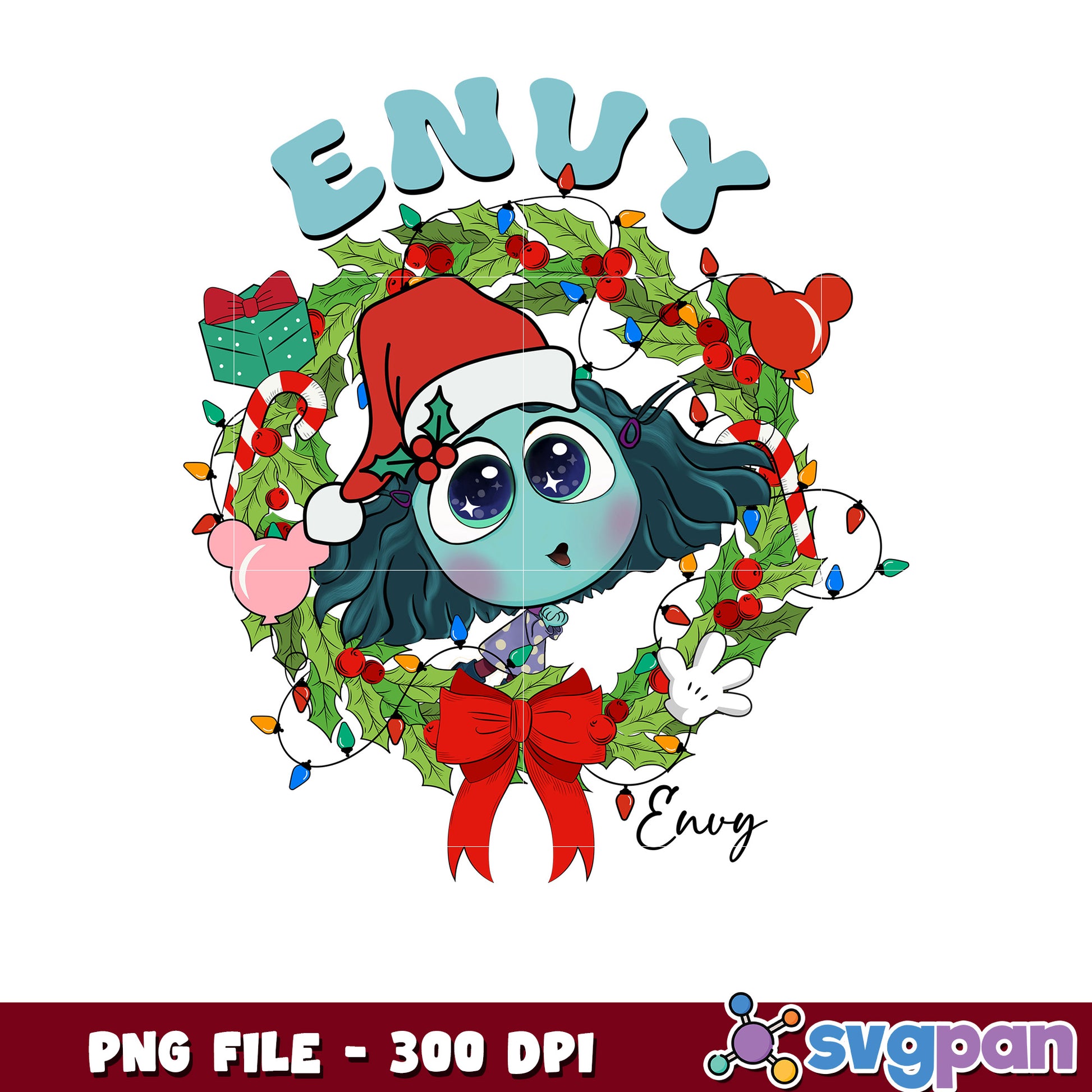 Christmas Envy Inside Out png, christmas​ songs png, disney christmas png