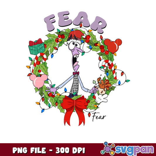 Christmas Fear Inside Out png, christmas​ songs png, disney christmas png