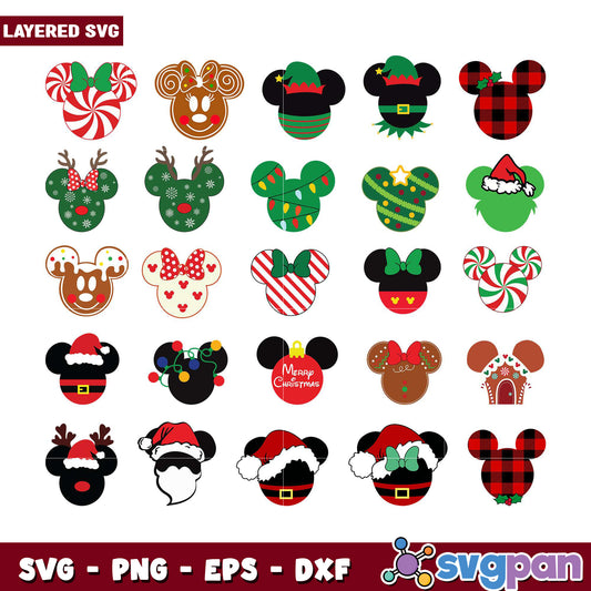 Christmas Mickey Mouse SVG Bundle