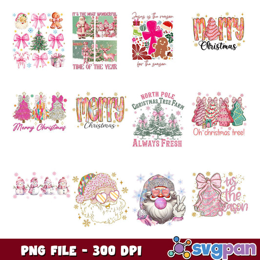 Christmas PNG Bundle for Festive Designs 300 DPI