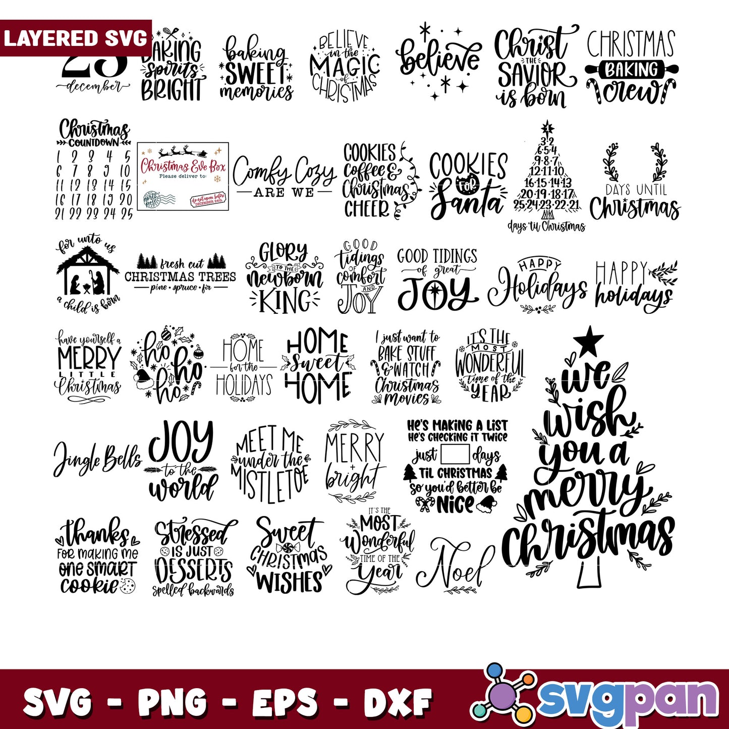 Christmas SVG Bundle 20 Designs
