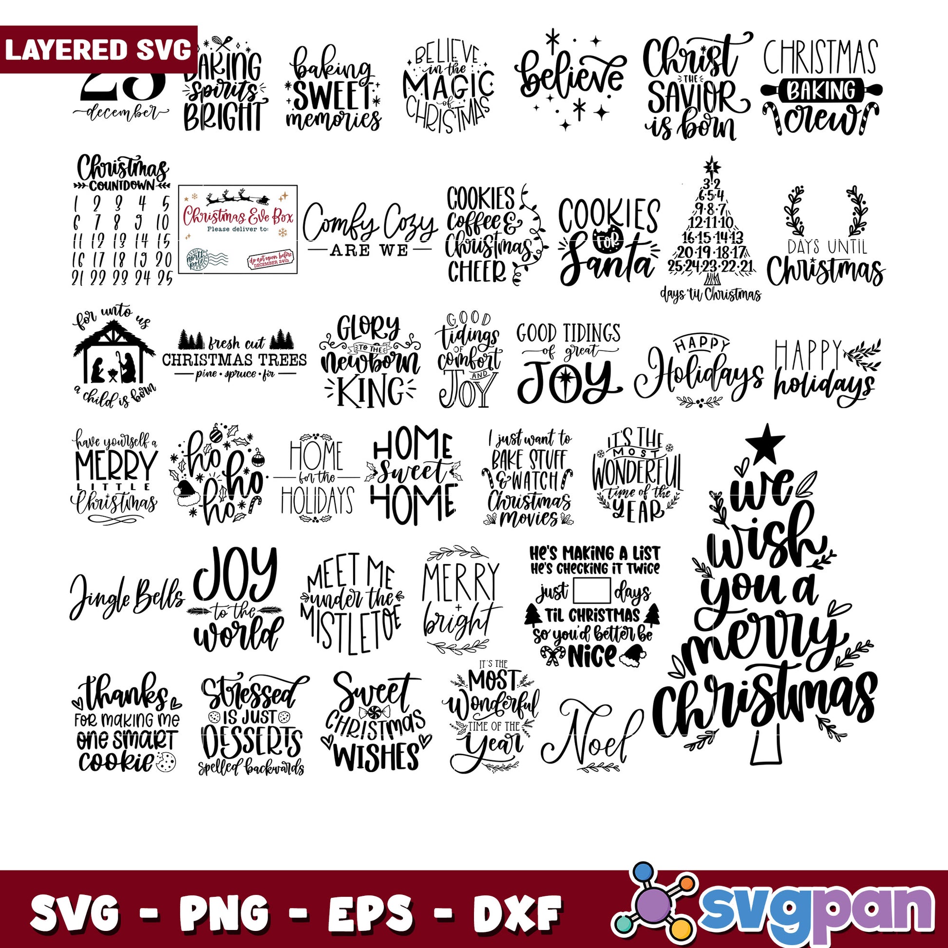 Christmas SVG Bundle 20 Designs
