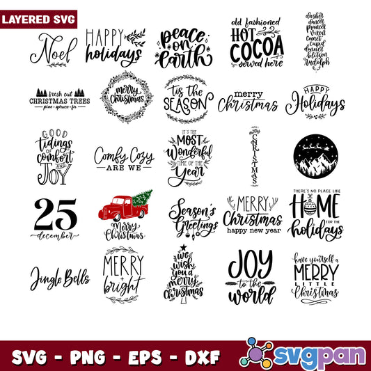 Christmas SVG Bundle 25 Designs