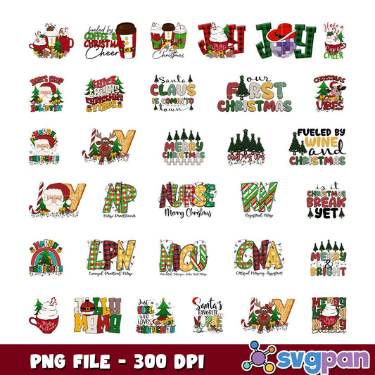 Christmas SVG Bundle PNG Designs 300 DPI