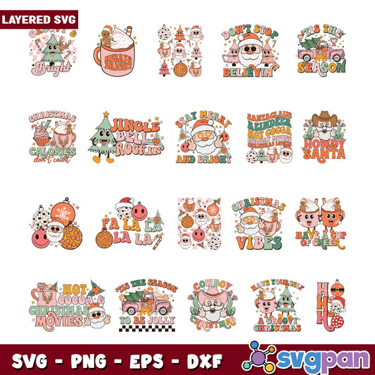 Christmas SVG Bundle Retro Designs