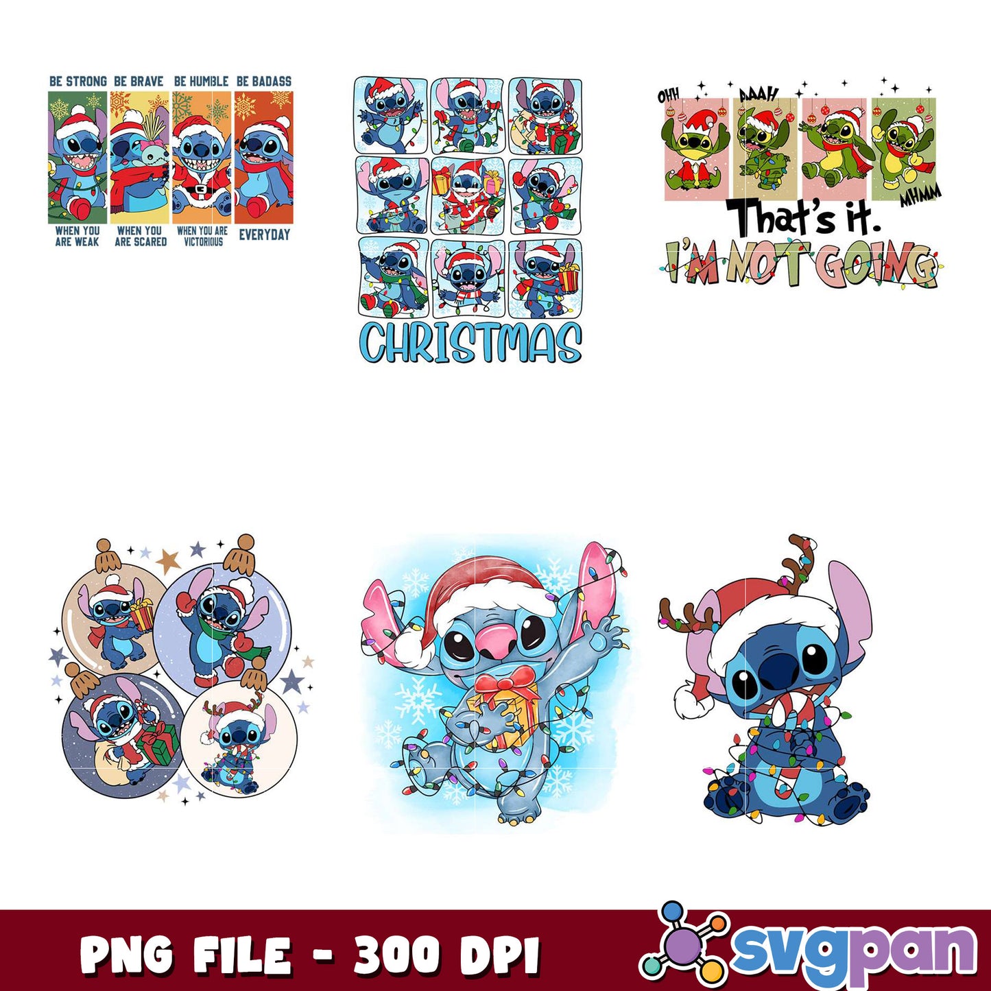 Christmas Stitch Bundle PNG Fun Holiday Designs
