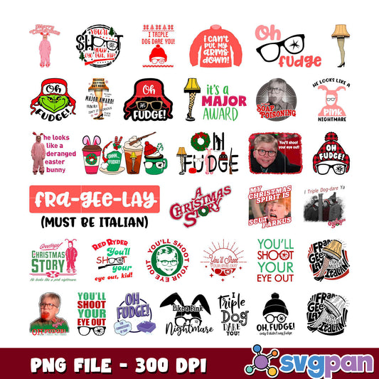 Christmas Story PNG Bundle 300 DPI