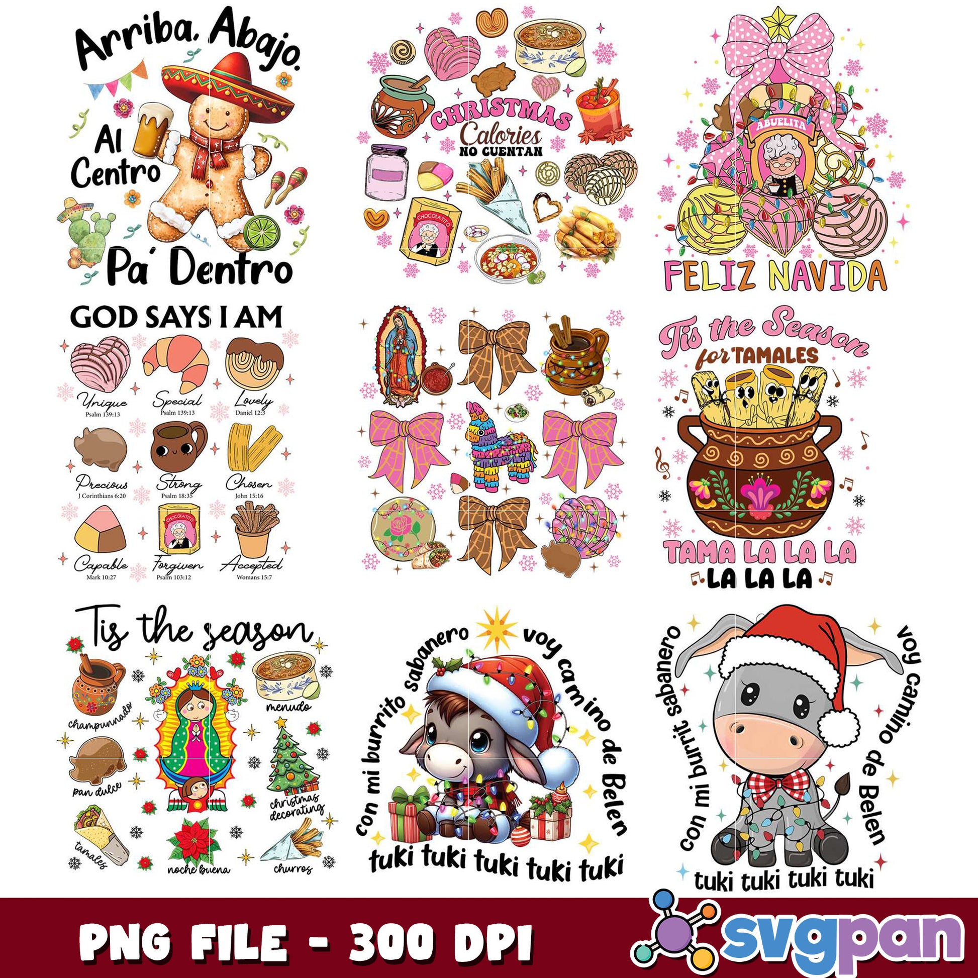 Christmas Tamales PNG Bundle 300 DPI