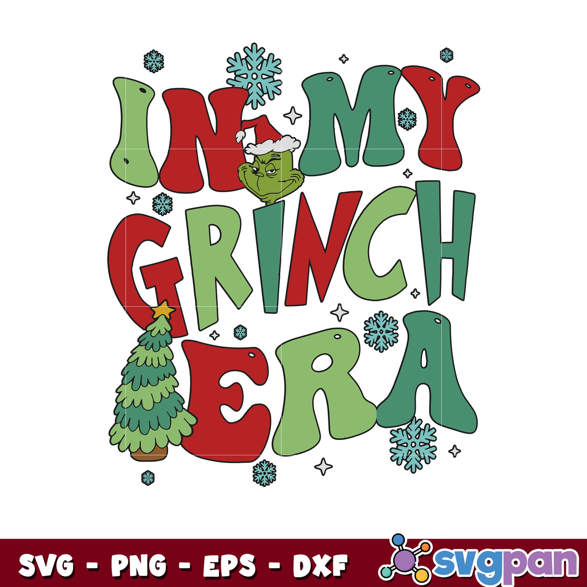 Christmas Tree In my grinch era grinchmas svg, geinch christmas tree svg