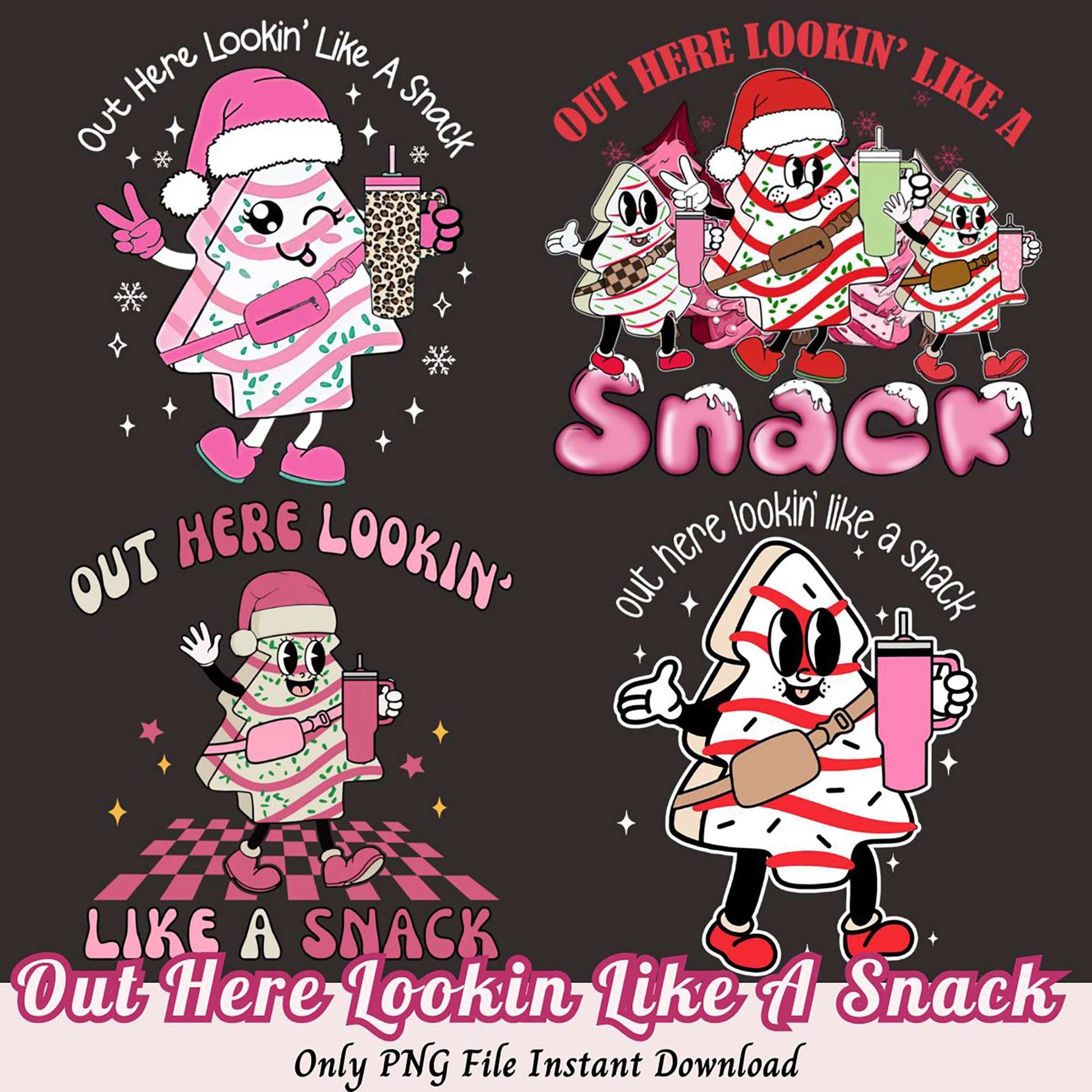 Christmas Tree Snack PNG Bundle