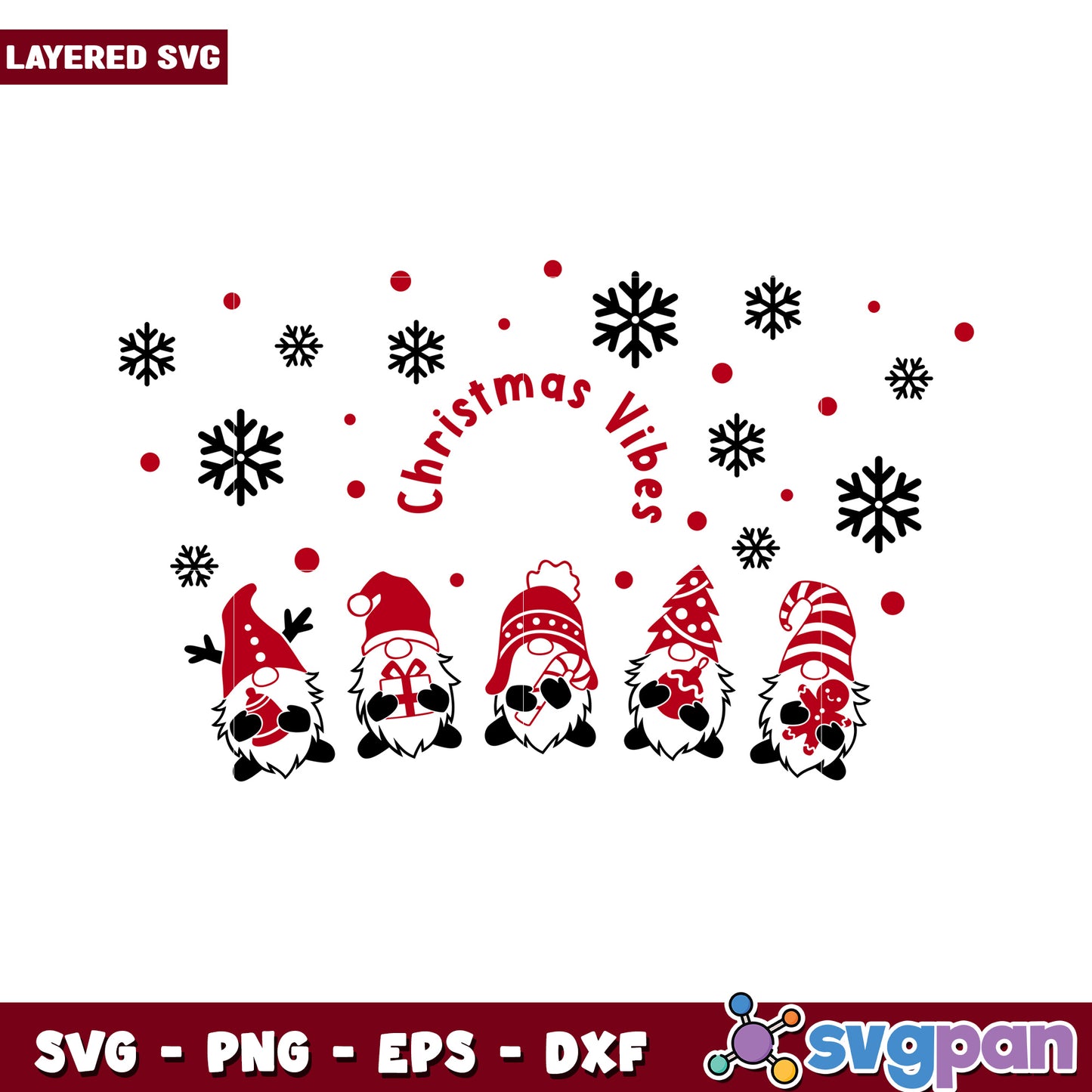 Christmas Vibes SVG Design, Perfect for Festive Celebrations