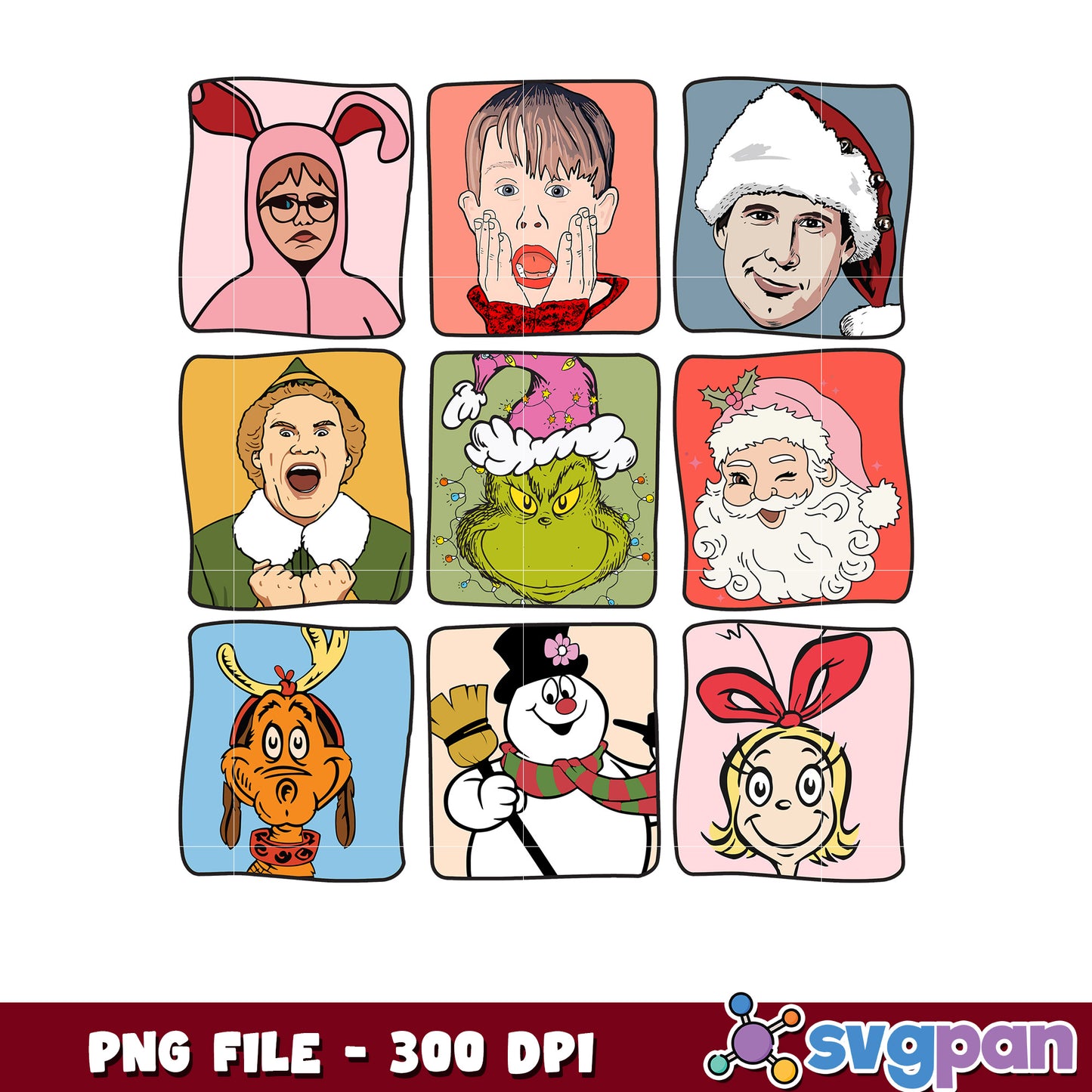 Christmas characters png,  christmas png,happy christmas png