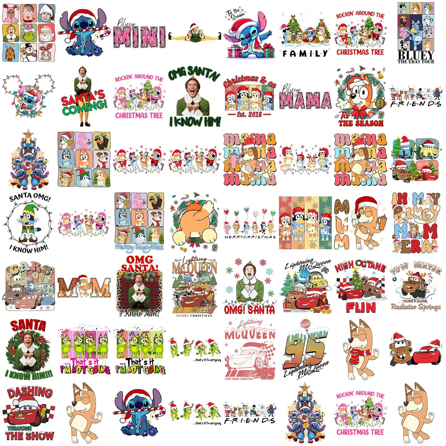 Christmas collections png bundle, christmas tree png, merry christmas png