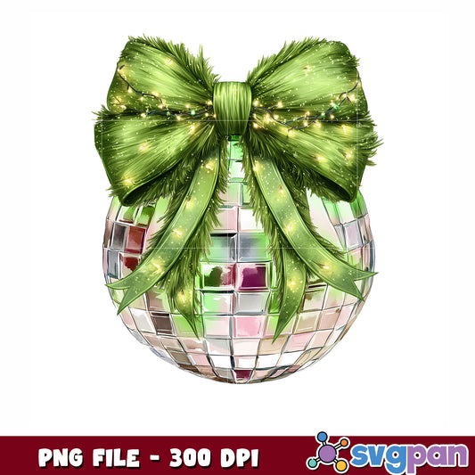 Christmas disco bell png, christmas tree png, disco christmas png