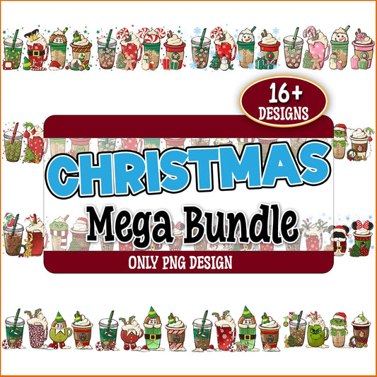 Christmas drinks png bundle