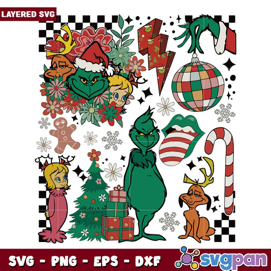 Christmas grinch design svg, grinch image svg, funny svg