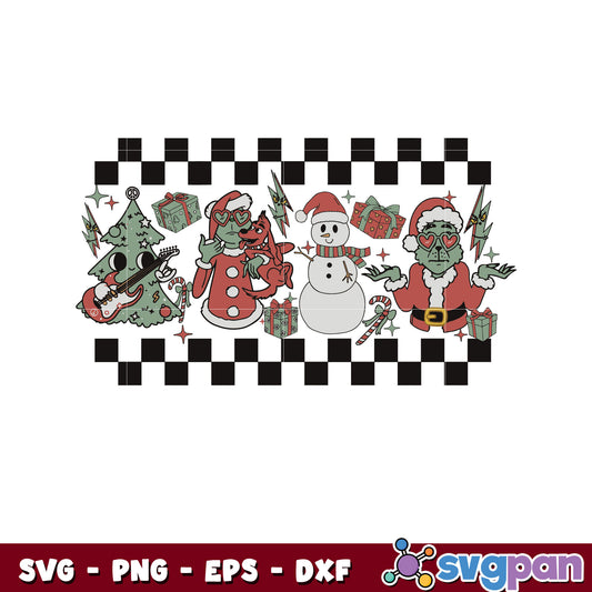 Christmas grinch santa snowman svg