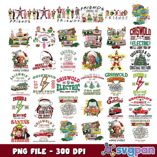 Christmas kiss my ass png bundle