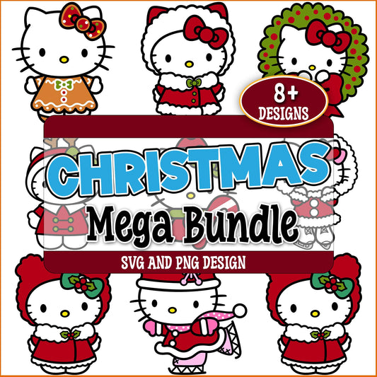 Christmas kitty svg bundle