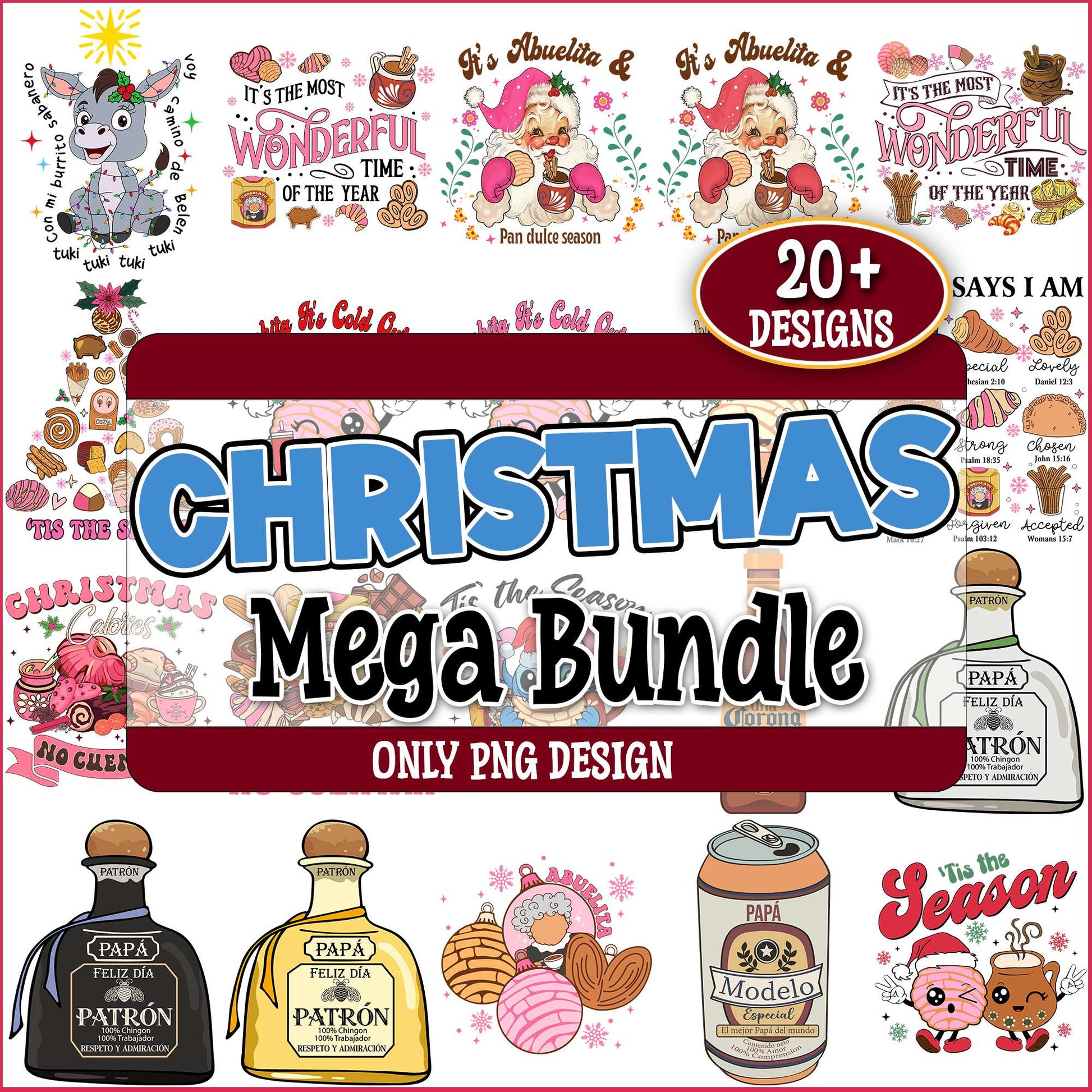 Christmas mexican gift png bundle