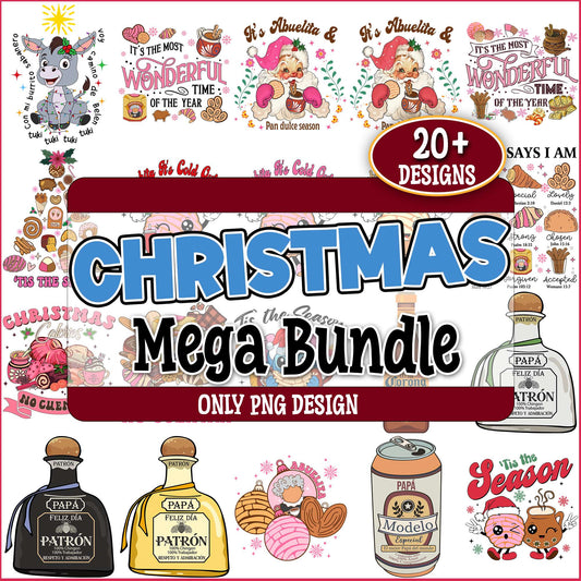Christmas mexican gift png bundle